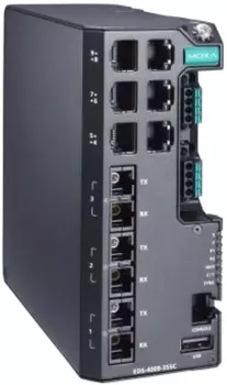 Коммутатор управляемый MOXA EDS-4009-3SSC-HV-T 6*10/100BaseT(X) ports, 3*100BaseFX single-mode ports with SC connectors, single power input 110/220