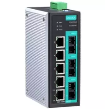 Коммутатор управляемый MOXA EDS-408A-2M1S-SC-T 5x10/100 BaseTx ports, 2 multi mode 100 BaseFx, 1 single mode 100 BaseFx, SC