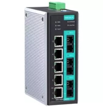 Коммутатор управляемый MOXA EDS-408A-3S-SC-48-T 5x10/100 BaseTx ports, 3 single mode 100BaseFx, SC, -48V