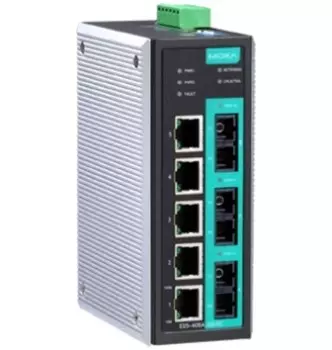 Коммутатор управляемый MOXA EDS-408A-3S-SC-48 5x10/100 BaseTx ports, 3 single mode 100BaseFx, SC