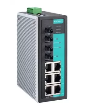 Коммутатор управляемый MOXA EDS-408A-MM-ST-T 6x10/100 BaseTx ports, 2 multi mode 100 BaseFx,ST