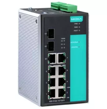 Коммутатор управляемый MOXA EDS-510A-1GT2SFP 7x10/100BaseT(X), 1x10/100/1000BaseT(X), 2xSFP (mini-GBIC)
