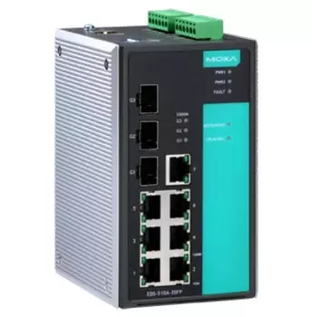 Коммутатор управляемый MOXA EDS-510A-3SFP 7x10/100BaseT(X) ports, 3xSFP (mini-GBIC) ports