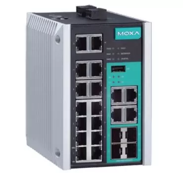 Коммутатор управляемый MOXA EDS-518E-4GTXSFP 14x10/100BaseT(X) ports, and 4 combo 10/100/1000BaseT(X) or 100/1000BaseSFP ports