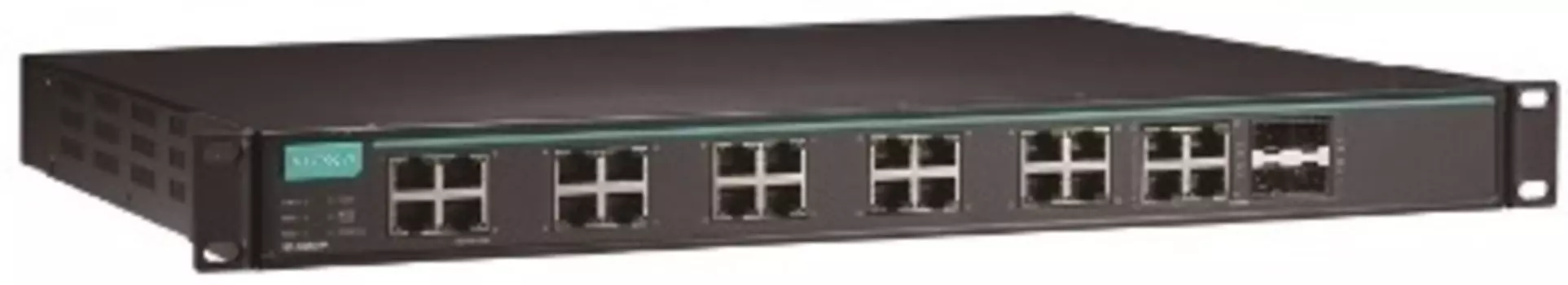 Коммутатор управляемый MOXA IKS-G6824A-4GTXSFP-HV-HV Layer 3: 20 портов 100/1000BaseT(X) Ethernet, 4 комбо-порта 10/100/1000BaseT(X) (RJ45 + SFP), 2 и