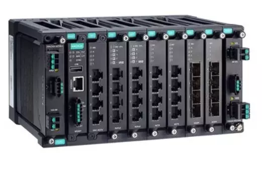 Коммутатор управляемый MOXA MDS-G4028-L3 модульный 3 уровня, 4 встроенных порта 10/100/1000 BaseT(X) Ethernet, 6 слотов для модулей GE/FE, 2 слота для