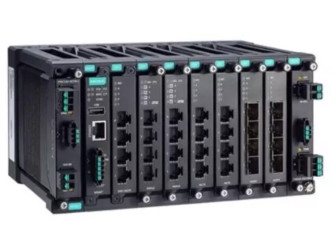 Коммутатор управляемый MOXA MDS-G4028-L3-T модульный 3 уровня, 4 встроенных порта 10/100/1000 BaseT(X) Ethernet, 6 слотов для модулей GE/FE, 2 слота д
