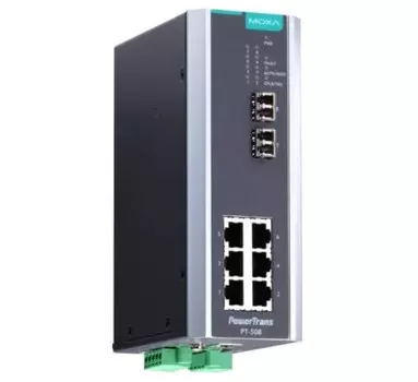 Коммутатор управляемый MOXA PT-508-MM-LC-24 6x10/100BaseT(X), 2 100BaseFX multi-mode, LC, 1 x 24 VDC