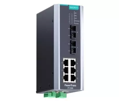 Коммутатор управляемый MOXA PT-508-SS-SC-HV 6x10/100BaseT(X), 2 100BaseFX single-mode, SC, 1 x 220 VAC