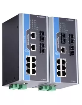 Коммутатор управляемый MOXA PT-510-MM-SC-48 DIN-Rail switch, 8x 10/100BaseT(X), 2 x 100BaseFX MM, SC connectors, 1 power su