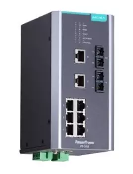 Коммутатор управляемый MOXA PT-510-SS-SC-HV 8 x 10/100BaseTX, 2 x 100BaseFX (одномодовое оптоволокно), питание - 110/220 В пост./перем., разъем SC, IE