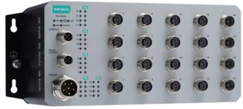 Коммутатор управляемый MOXA TN-4520A-16PoE-4GPoE-WV-T L2, 16 Fast Ethernet PoE+ ports and 4 Gigabit Ethernet PoE+ ports