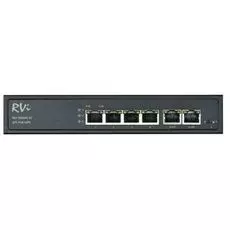 Коммутатор RVi RVi-1NS04F-2T 6*(10/100 М), PoE 4шт., суммарная мощность потребителей 65 Вт; AC 100-240 В