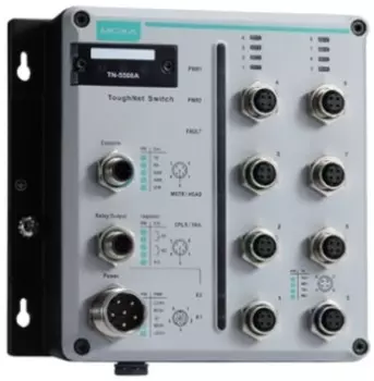 Коммутатор управляемый MOXA TN-5508A-WV-CT-T L2 10/100BaseT(X) M12 ports, 24 - 110 VDC dual power input, conformal coating