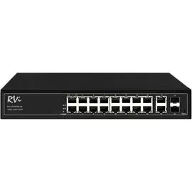 Коммутатор RVi RVi-1NSM16G-4H общее количество портов: 20; количество Ethernet - портов (RJ-45): 18; сетевой интерфейс Ethernet (RJ-45): 10Base-T/100B