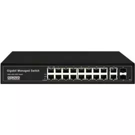 Коммутатор OSNOVO SW-71802/L Gigabit Ethernet управляемый на 18*RJ45 + 2*GE SFP, 18xGE (10/100/1000 Base-T), 2xGE SFP (1000 Base-X)