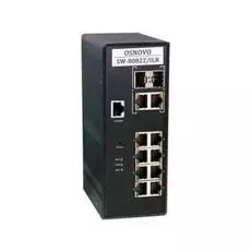 Коммутатор управляемый OSNOVO SW-80822/ILR промышленный (L2+) PoE Gigabit Ethernet на 10 портов. Порты: 8 x GE (10/100/1000Base-T) с PoE (до 30W) + 2