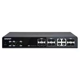 Коммутатор управляемый QNAP QSW-M1204-4C 10 Гбит/с с 12 х SFP+, из которых 4 совмещены с RJ-45, пропускная способность до 240 Гбит/с, поддержка JumboF