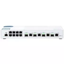 Коммутатор управляемый QNAP QSW-M408-4C 10 Гбит/с c 4 х SFP+, совмещены с RJ-45, 8 х 1 Гбит/с RJ-45, пропускная способность до 96 Гбит/с, поддержка Ju
