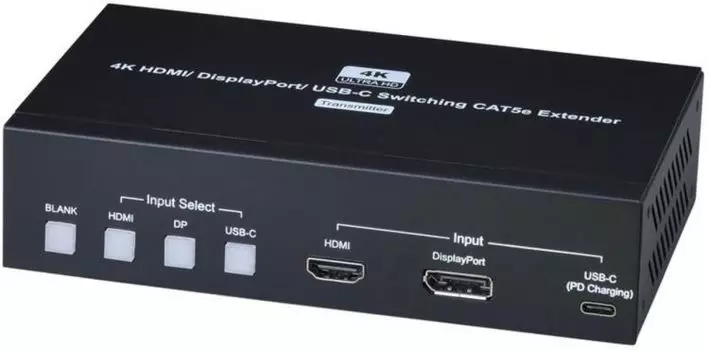Коммутатор SC&T HEU03T-4K коммутатор-передатчик HDMI сигнала по витой паре (CAT5e и выше). Поддержив