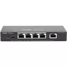 Коммутатор управляемый RUIJIE NETWORKS RG-ES205GC-P 5-Port Gigabit Smart POE Switch, 5 Gigabit RJ45 Ports including 4 PoE/POE+ Ports, 54W PoE power bu