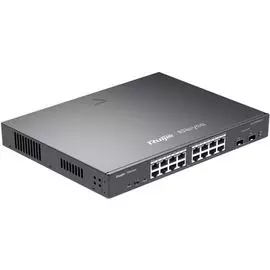 Коммутатор управляемый RUIJIE NETWORKS RG-ES218GC-P 18-Port Gigabit Smart POE Switch, 16 Gigabit RJ45 Ports including 16 POE/POE+ Ports, 2 SFP Slots,
