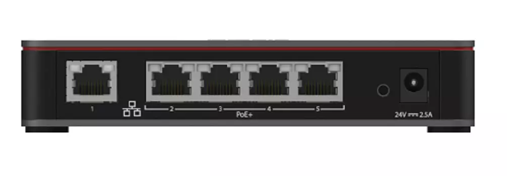 Коммутатор сетевой BIAMP TesiraCONNECT TC-5 912.0039.900/911.0039.900 AVB, PoE+ (4 порта), 5 портов RJ-45 100мб/1гб, RSTP; SageVue. ПО Tesira. Креплен