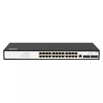 Коммутатор управляемый SNR SNR-S5110G-24TX уровня 2+, 24 порта 10/100/1000Base-T, 4 порта 1/10G SFP+, встроенный БП ~220V AC