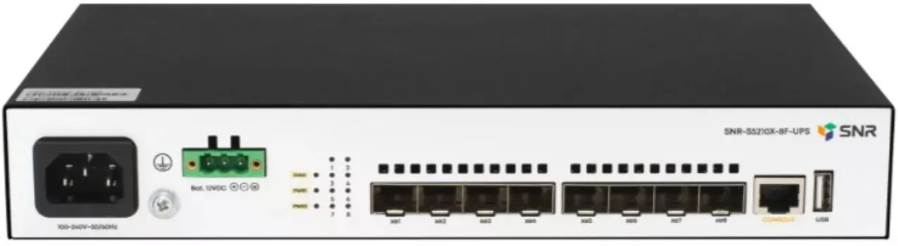 Коммутатор управляемый SNR SNR-S5210X-8F-UPS уровня 2+