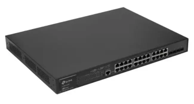 Коммутатор управляемый TP-LINK SG3428MP 24x10/100/1000 PoE+ (Бюджет 384Вт), 4xSFP, 1 консольный порт RJ45, 1 консольный порт Micro-USB, L2+, 19"
