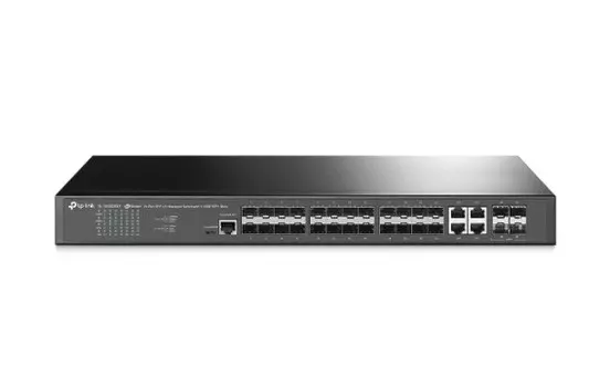 Коммутатор управляемый TP-LINK SG3428XF JetStream L2+ Managed JetStream 20 гигабитных портов SFP, 4 порта SFP