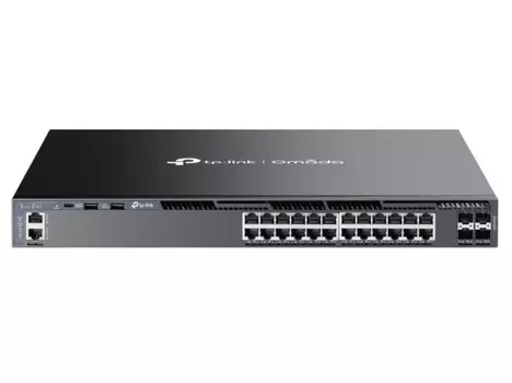 Коммутатор управляемый TP-LINK SG6428X cтекируемый 3-го уровня Omada с 24 гигабитными портами и 4 портами SFP+
