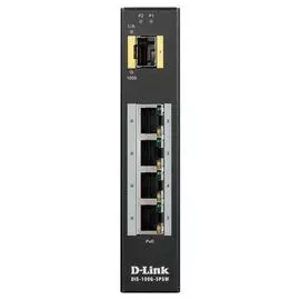 Коммутатор промышленный неуправляемый D-link DIS-100G-5PSW/A1A 4x10/100/1000Base-T PoE (120Вт), 1x1000Base-X SFP