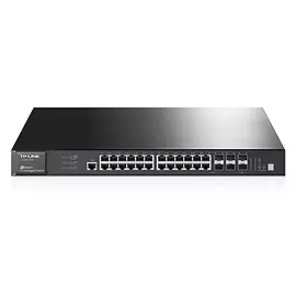 Коммутатор управляемый TP-LINK T3700G-28TQ 24xUTP 10/100/1000, 4xCombo UTP/SFP Gigabit, 2 integrated 10G SFP+ Slots, 2 optional 10G SFP+ Slots, L3, 19