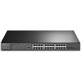 Коммутатор управляемый TP-LINK TL-SG3428XMP 24-портовый гигабитный с 4 SFP+ портами 10 Гбит/с, PoE 802.3af/at, 19", поддержка функций L2/L2+
