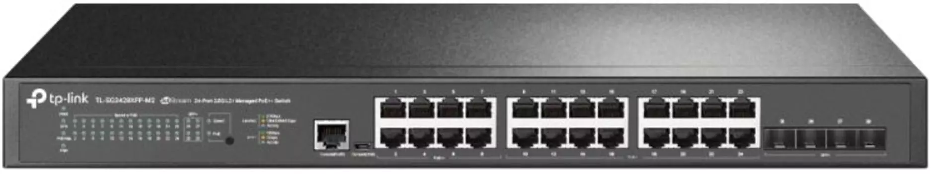 Коммутатор управляемый TP-LINK TL-SG3428XPP-M2 JetStream, 24x2,5Гбит/с (8xPoE++, 16xPoE+), 4xSFP+