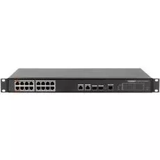 Коммутатор управляемый TRASSIR TR-NS2218-240-16PoE 2 уровня с 16 PoE портами ( 16*10/100 Mbps PoE Ports, 2*1000 Base-X, 2*10/100/1000 Base-T), стандар