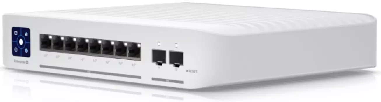 Коммутатор управляемый Ubiquiti USW-Enterprise-8-PoE UniFi Switch Enterprise 8 PoE, 8*2.5G RJ45, 2*10G SFP+, раздача 120Вт