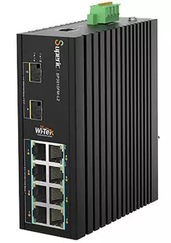 Коммутатор управляемый Wi-Tek SP3010FM-L2 v2 промышленный L2, PoE BT, 8GE+2SFP 2,5Gb