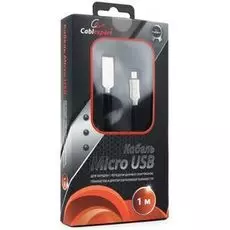 Кабель интерфейсный USB 2.0 Cablexpert CC-P-mUSB02Bk-1M AM/microB, серия Platinum, длина 1м, черный, блистер