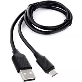Кабель интерфейсный USB 2.0 Cablexpert CCB-mUSB2-AMBMO2-1MB 1м, черный, блистер