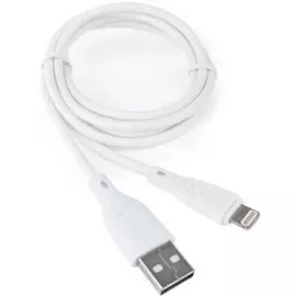 Кабель интерфейсный USB 2.0 Cablexpert CCB-USB-AMAPO1-1MW AM/Lightning, 1м, белый, блистер