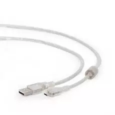 Кабель интерфейсный USB 2.0 Cablexpert CCP-mUSB2-AMBM-6-TR , Pro , AM/microBM, 1,8м, экран, феррит.кольцо, прозрачны