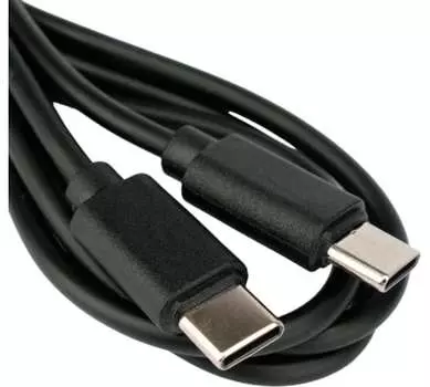 Кабель интерфейсный USB 2.0 Garnizon GCC-USB2-CMCM-1M Type-C/Type-C, 3А, 60Вт, PD/QC3.0, медь, 1м, черный, пакет