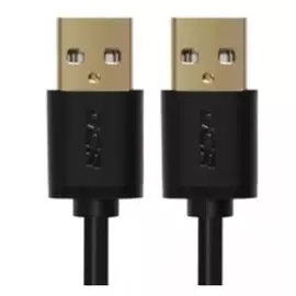 Кабель интерфейсный USB 2.0 GCR GCR-UM5M-BB2S-1.0m , 1.0m AM/AM черный, 28/28 AWG, экран, армированн