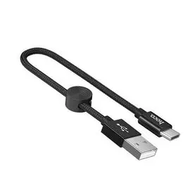 Кабель интерфейсный USB 2.0 Hoco X35 6931474707451 AM/Type-C, черный, 0,25м
