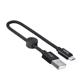 Кабель интерфейсный USB 2.0 Hoco X35 6931474707437 AM/MicroBm, черный, 0,25м