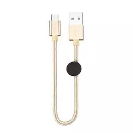 Кабель интерфейсный USB 2.0 Hoco X35 6931474707444 AM/MicroBm, золотой, 0,25м