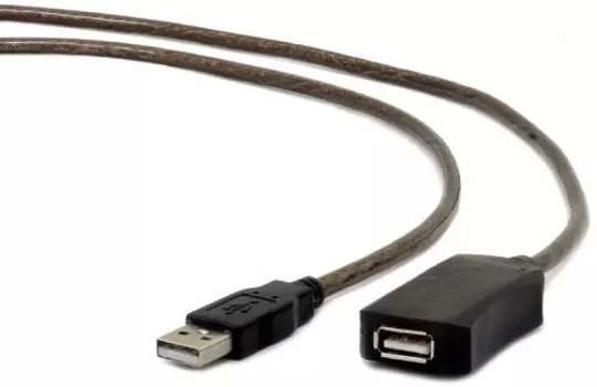 Кабель интерфейсный USB 2.0 удлинитель Cablexpert UAE-01-15M , активный , AM/AF, 15м