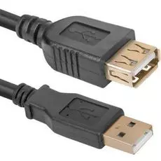 Кабель интерфейсный USB 2.0 удлинитель Defender AM/AF 87456 1.8 м, пакет